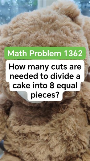 How many cuts are needed to divide a cake into 8 equal pieces #MATHinik #mathematics #fblifestyle #ThrowbackThursday #TopFans #costumecontest | Mathinik