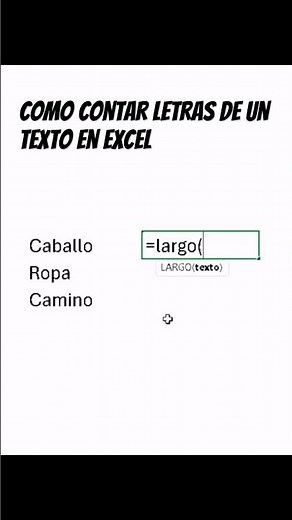 Como contar letras en un texto en excel #excel #exceltips #tutorialexcel