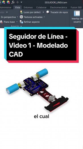 Seguidor de Línea - Video 1 - Modelado CAD #seguidor #linefollower #arduino #pcb #placapcb #easyeda #linea #seguidorlinea #electronica #proyecto #pid #seguidorpid #control #pla #impresion3d #malku #malku3d #ecuador #ambato