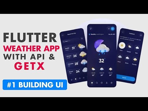 Flutter Responsive Weather App using GetX | Flutter Weather App with API | VelocityX | Part 1