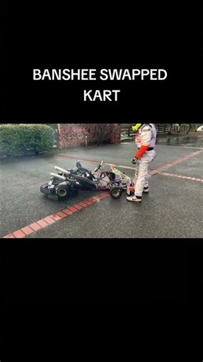 Yamaha Banshee Swapped Go Kart Is INSANE! 😈 #2stroke #gokart #engineswap