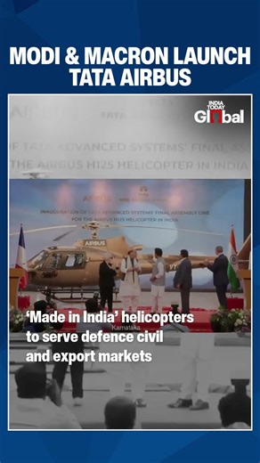 PM Modi and President Macron Unveil World-Class Helicopter Factory in India | #shorts
