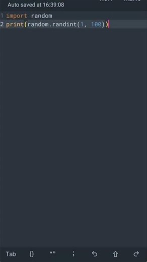 Python can pick a random number 🤯#python #coding#random #programming#tech #codeandcraft#shorts