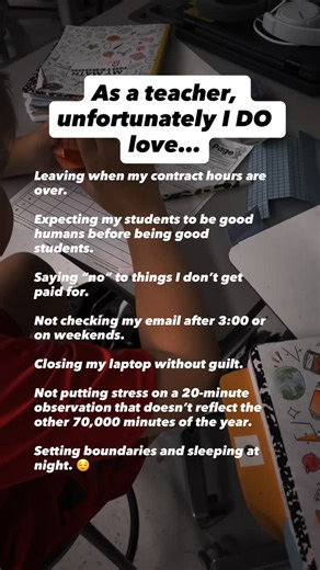 Unfortunately, I do love peace ✌️ And teaching my students to be good humans before good test-takers. And not losing sleep over observations that capture 20 minutes of a 70,000-minute year. Here’s to leaving on time, closing the laptop without guilt, and remembering that boundaries don’t make you less of a teacher — they make you a better one. 💛 What’s your “unfortunately, I do love…” moment? 👇 #teacherlife #teacherhumor #teachertruths #teachersoftpt #beyondtheworksheet #teachermindset | Beyon