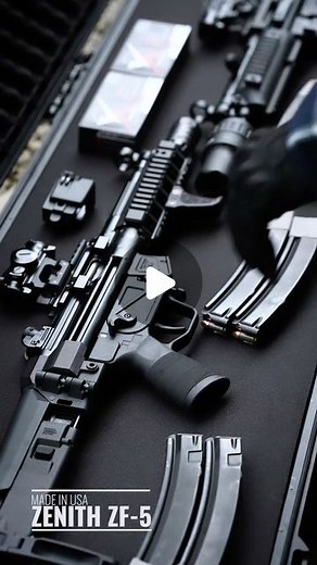JaegerZ999 on Instagram: "We have came a long way since the telescopic stock version of the MP5 John McClane used in Nakatomi, @zenithfirearms manufactured this one completely in the US with a cold hammer forged barrel, the accuracy is excellent. It’s got some of the best finish among mp5 offerings though I’d wish they would offer a contoured lower option in the future. Currently on the second case of ammo through this one and once it gets to 3k rounds I’d like to check the wear pattern and repo