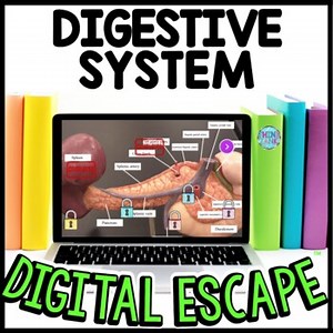 Digestive System Interactive DIGITAL Escape Room Reading and Puzzles