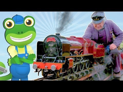 Gecko and the Mini Train | Gecko's Real Vehicles | Educational Videos For Toddlers