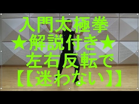 入門太極拳【解説付き】正面鏡式 （左右反転）