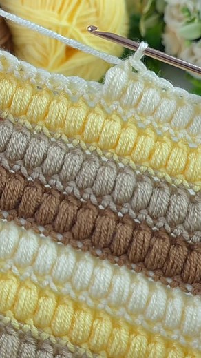 2.7K views · 26 reactions | Everyone Loves This Puff Stitch Pattern!" #Crochet #knitting | Knitting By Gözde | Facebook