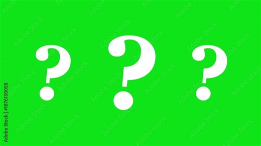 Question mark on green background. 4K stock video
