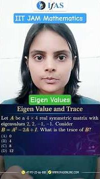 Eigen Values l Linear Algebra l IIT JAM Mathematics