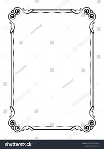 Decorative Linear Frame Geometric Border Dots Stock Vector (Royalty Free) 2202233083 | Shutterstock