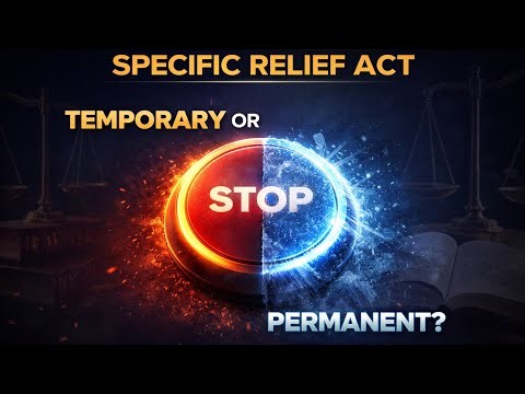 Temporary vs Permanent Injunction Explained | Specific Relief Act Section 36 and 37