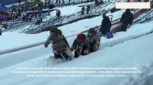 Fans attending the Buffalo Bills vs. Pittsburgh Steelers playoff game at Highmark Stadium in Buffalo, New York, had to plod through snow to find their seats. The snow-covered seats did not deter Bills fans from attending the game, and they witnessed an impressive performance by Bills quarterback Josh Allen, who passed for 203 yards and three touchdowns and ran for 74 yards and another score. | Associates Times | Facebook