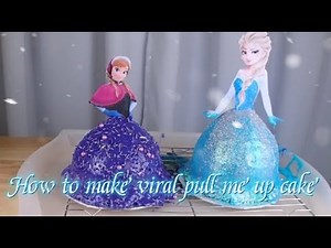 How to make viral pull me up cake | FROZEN Elsa & Anna