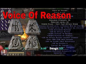 Diablo II Resurrected Rune Words - Voice Of Reason (Lem Ko El Eld)