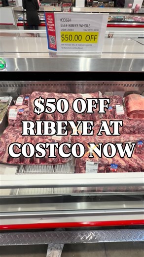 Amanda Tadros | Costcofam4u on Instagram: "🔥 MASSIVE MEAT DEAL ALERT 🔥 Whole USDA Choice Beef Ribeye is on promo NOW 🥩 Item 33684 $50.00 OFF per package — discount taken at the register Valid 12/29 – 12/31 If you’ve ever thought about cutting your own steaks, this is the one. Incredible marbling, huge savings, and perfect for stocking the freezer. Steakhouse vibes at home. #costcofam4u #steakdeal #ribeyesteak #meatlovers #homegrilling 🚫 NOT affiliated with Costco 🚫 NOT affiliated with any b