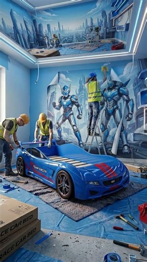 This Room Design is Absolutely NEXT LEVEL 🚀 #futuristic #transformation #insane