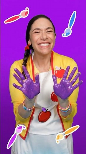 HANDS UP! ✋ 🤚 Color Craft Paint Party With Ms Appleberry & CoComelon #kids #shorts