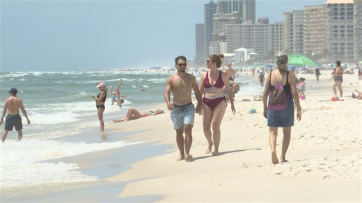 Beach crowds lighter than expected for start to local spring break