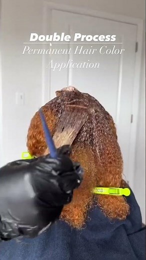 DOUBLE PROCESS PERM HAIR COLOR APPLICATION 🎨 with tips from @iamkendraalia!
