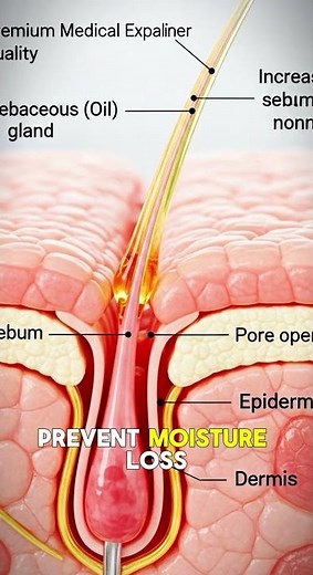 Why Your Skin Produces Too Much Oil (Doctor Explained)#OilySkin #SkinScience #Sebum #Dermatology
