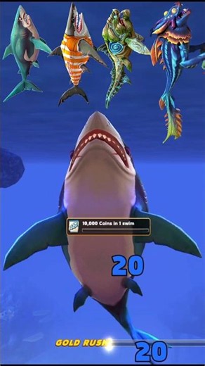 Hungry Shark World Game Play Long Jump Testing Noob Shark Vs Pro Shark #new #shorts