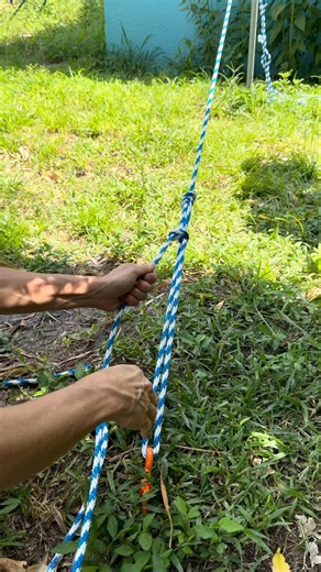 Genius Knot LOCKING Truckers Hitch Clever knot how to tie a knot with rope #shorts