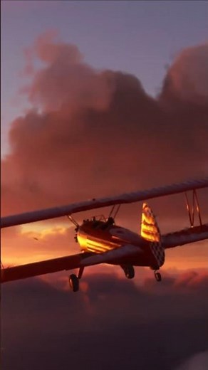 PT-17 Stearman A Sunset flight over Scotland