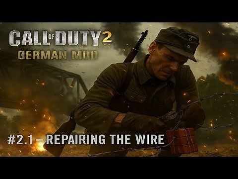 Call of Duty 2 German Mod mission #2.1 "Repairing the Wire" Gameplay