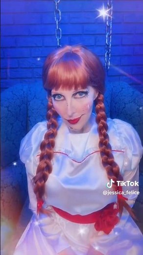 Annabelle Horror Doll Costume 🔥 #Cosplay Model #Fashion Style #Shorts Trend. Makeup Hair Outfit Fan!