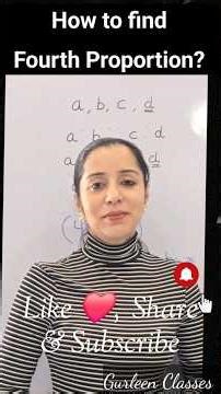 How to find Fourth Proportion #gurleenclasses #shorts #mathstricks #viralvideos #ssccgl #Proportion