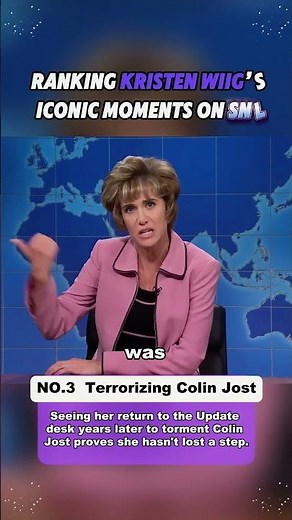 Ranking Kristen wiig’s iconic moments on snl#kristenwiig #celebrity #snl #funny #usa