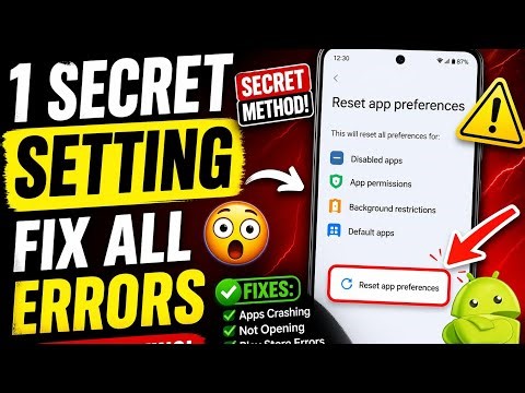 How to fix Android errors with one setting (secret method)