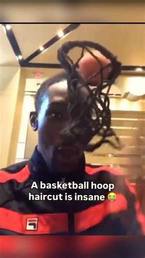 Bro made his hair into bskb #shorts #funny #basketball #america