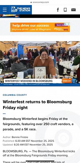 3.4K views · 60 reactions | We were on the WNEP-TV news this morning!﫶 This video of us is from a past winterfest but how exciting, stop by to see how much we have evolved since this video was taken! Maybe they will take a new one of us this year! ‼️We are located in the Arts & Craft Building‼️ | K Naturally | Facebook