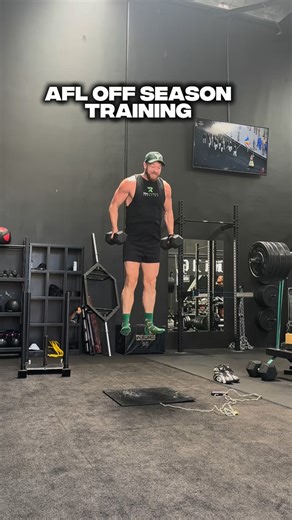 REAL POWER COACHING 🧨 on Instagram: "Your INTENT in the gym decides your SPEED on the field! Today’s session brought to you by our latest AFL Off-Season Program. (AFLW version available too!) Entering the final phase of this one and keen to see how my explosiveness peaks over the coming weeks 👀 Here’s what I did: ⚡️ Safety Bar Poliquin Step Up ⚡️ Weighted Bulgarian Split Squat Jump – Fast Contact (wearing weight vest) ⚡️ Safety Bar Banded Box Squat - up to 170kg + 60kg Bands @ 0.60m/s ⚡️ Band 