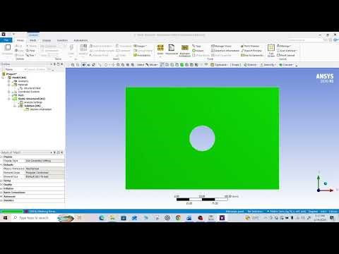 Ansys Simulation of a 2D Plate
