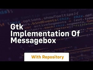 GTK implementation of MessageBox