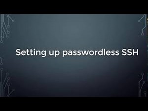 How to setup passwordless authentication using SSH