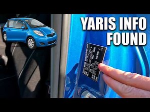 Find Your Toyota Yaris VIN Number, Paint Code & Build Date & Tyre Info in Seconds!