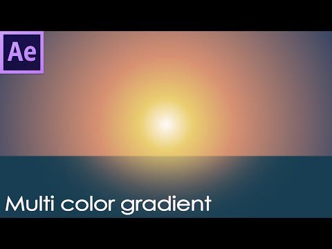 After Effects tutorial - Create multicolor gradient like the sunset - 76