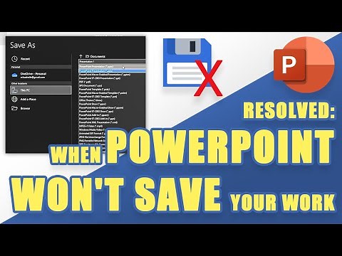 [HOW TO] Save Your Presentation When POWERPOINT WON'T SAVE Your Work!