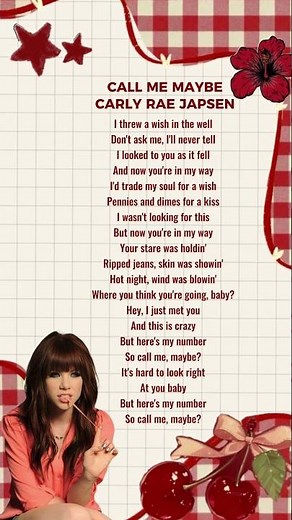 Call Me Maybe - Carly Rae Jepsen (lyrics)