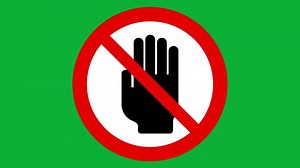 Download No touching allowed sign for free