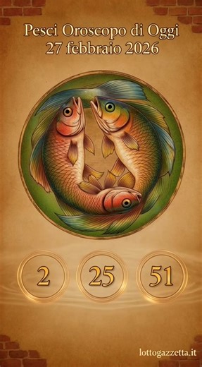♓ PESCI Nuota nel mare delle possibilità. 🐟 Oggi i confini tra sogno e realtà sono sottili: approfittane per trasformare i tuoi desideri in qualcosa di concreto. 📌 Salva i numeri e gioca con saggezza. #OroscopoPesci #Sogni #Intuizioni #Lotto #AstrologiaItalia | Gino Pinna