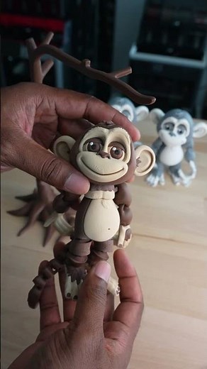 Articulated 3D Printed Monkeys 🐒 | Flexi Factory Design | Bambu Lab X1C & H2S Prints #3d