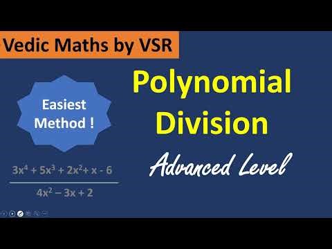Algebraic Division - Easiest Vedic Maths Method - Advanced Level