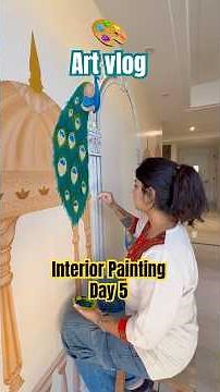 Day 5 Rajasthani Interior Painting Mini Vlog #dailyvlog #tutorial #making #artvlog #artistlife #art