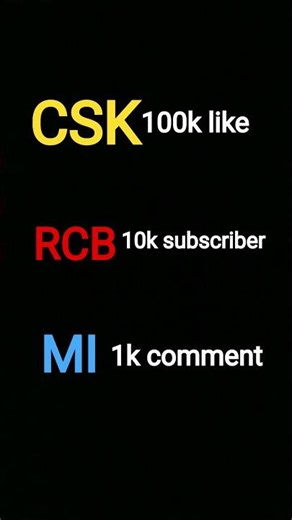CSK vs RCB vs mi